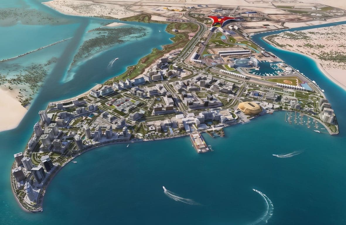 Yas Island aerial view