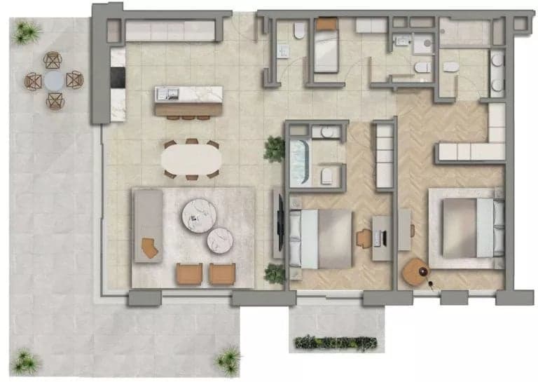 2 Bedroom Apartments