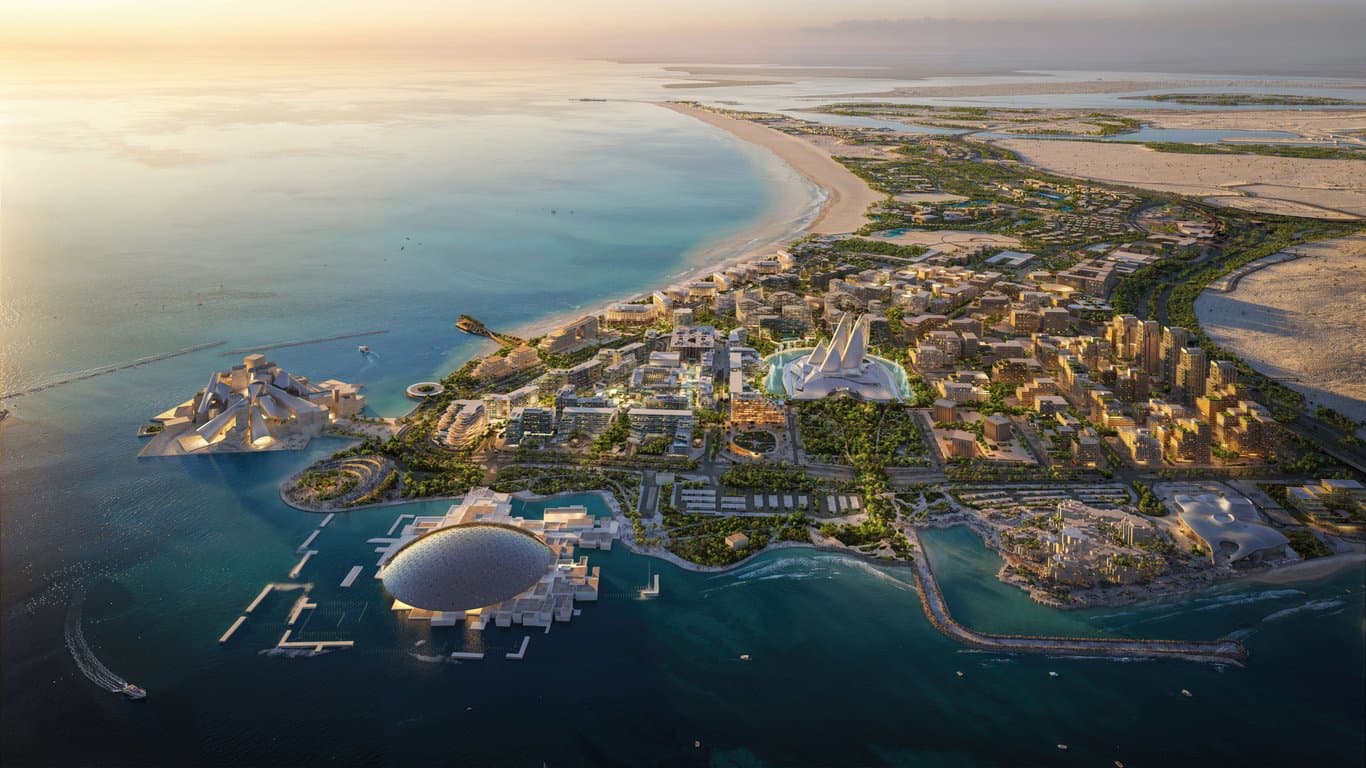 Saadiyat Island aerial view